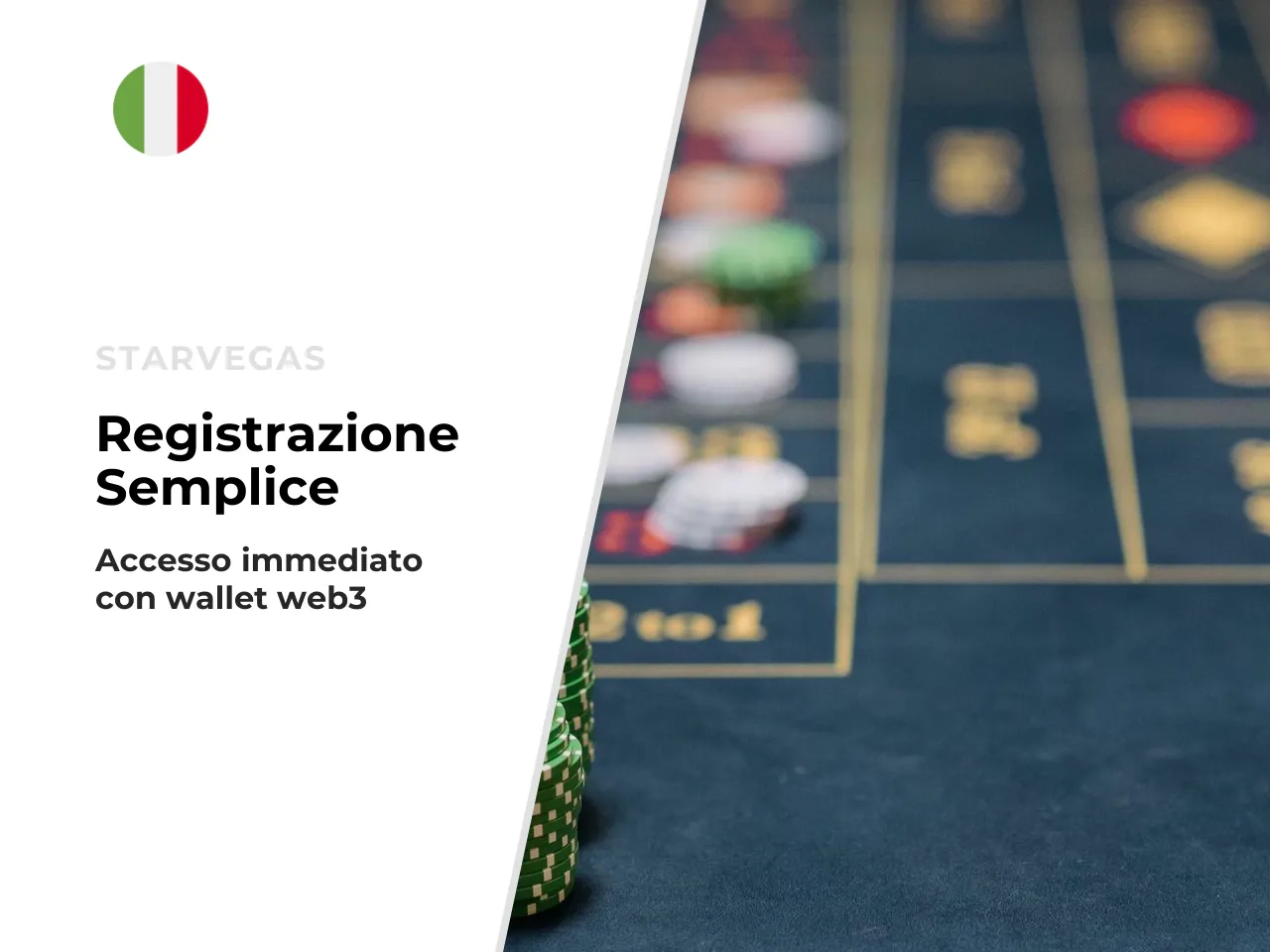Registrazione con email, wallet o accesso